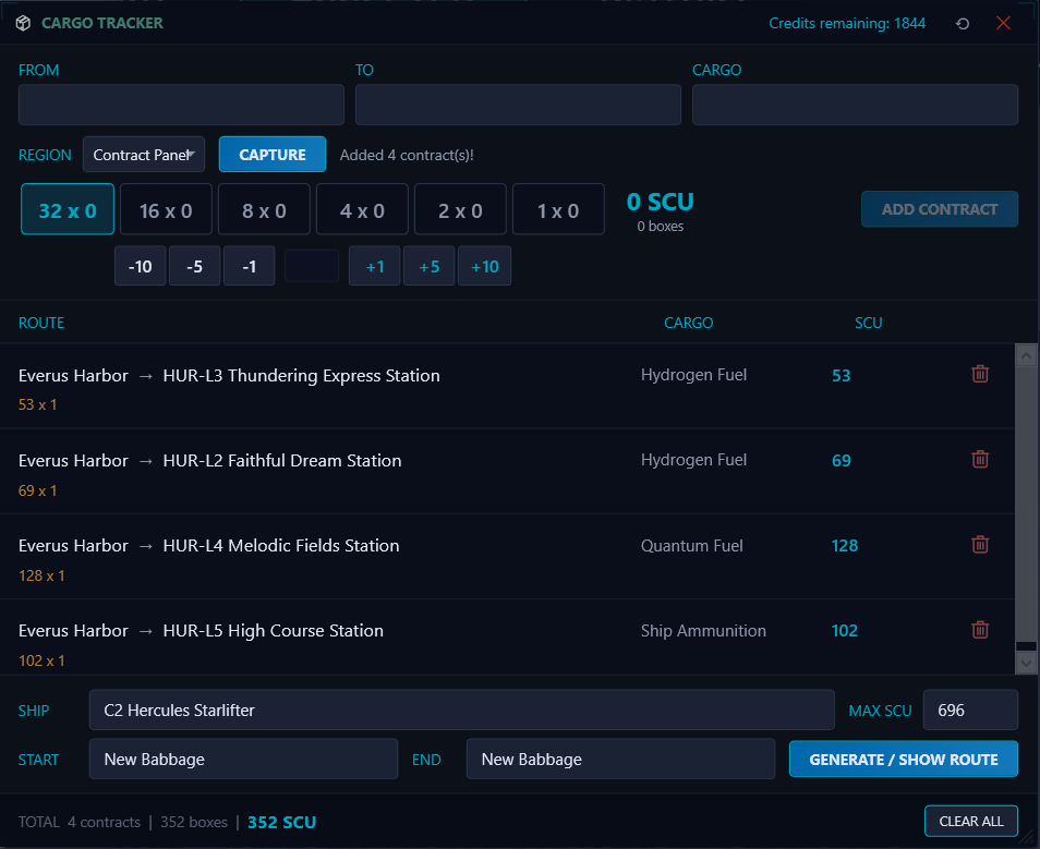 Cargo screenshot capture